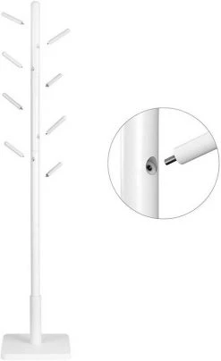 VASAGLE Garderobenständer »RCR010W02«, Kleiderständer, Massivholz, freistehend, Baumform, 8 Haken für Jacken, weiß -Vasagle Auslauf Geschäft 7287ada7 a186 44e1 bfdc 32831cdc1bb7