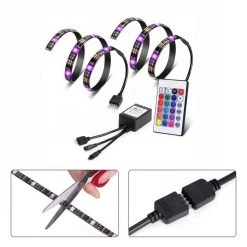 VASAGLE Lowboard »LTV14WT«, TV-Schrank, Fernsehschrank, TV-Regal, mit LED-Beleuchtung, für Fernseher bis 60 Zoll, 140 x 35 x 45 cm -Vasagle Auslauf Geschäft 731ac573 0813 414e ab44 fd5d863f1f16