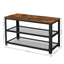 VASAGLE Schuhbank »LBS73 LBS74 LBS078«, Schuhregal mit Sitzfläche, Schuhablage, Flur, verschiedene Größen, vintage Grau -Vasagle Auslauf Geschäft 7592447f c262 46be 85a6 b82655e6da97