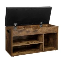 VASAGLE Schuhbank »LHS30«, Sitzbank, gepolstert, 3 offene Fächer, mit Stauraum, bis 150 kg belastbar Vintage, Wei&szlig; -Vasagle Auslauf Geschäft 7611e5c4 f5a9 4fe5 b4be 57204cefec87