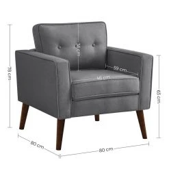 VASAGLE Relaxsessel »LAC003G01 LAC003M01«, Fernsehsessel, Loungesessel, mit Sitzkissen, für Wohnzimmer, Büro Beige, Grau -Vasagle Auslauf Geschäft 766d2b90 915f 4004 93d7 1866404636d8