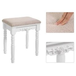 VASAGLE Schminktisch »RDT60WT RDT60BK«, Frisiertisch, Kosmetiktisch mit 3-teiliger Klappspiegel,mit Hocker Schwarz, Weiß 24 VASAGLE Schminktisch »RDT60WT RDT60BK«, Frisiertisch, Kosmetiktisch mit 3-teiliger Klappspiegel,mit Hocker Schwarz, Weiß -Vasagle Auslauf Geschäft 77333ba1 2504 4fe3 abf8 5bd35a4b1646