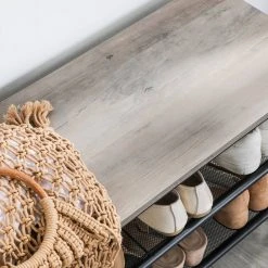 VASAGLE Schuhbank »LBS73 LBS74 LBS078«, Schuhregal mit Sitzfläche, Schuhablage, Flur, verschiedene Größen, vintage Grau -Vasagle Auslauf Geschäft 792af161 68c5 4850 8dc0 5fe79f823bda