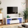VASAGLE Lowboard »LTV14WT«, TV-Schrank, Fernsehschrank, TV-Regal, mit LED-Beleuchtung, für Fernseher bis 60 Zoll, 140 x 35 x 45 cm -Vasagle Auslauf Geschäft 7a1d313c 37b1 4a22 8c56 201790d9a34e