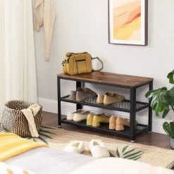 VASAGLE Schuhbank »LBS73 LBS74 LBS078«, Schuhregal mit Sitzfläche, Schuhablage, Flur, verschiedene Größen, vintage Grau -Vasagle Auslauf Geschäft 7b9e84b0 7dbe 4ee1 b3fb 92e219590ed4