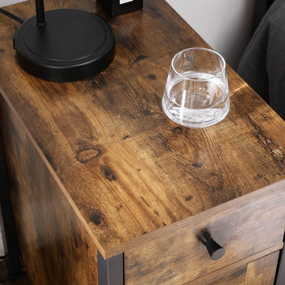 VASAGLE Nachtschrank »LET066B01« Beistelltisch, 30 cm Nachtschrank für kleine Räume, mit Schublade, vintage 7 VASAGLE Nachtschrank »LET066B01« Beistelltisch, 30 cm Nachtschrank für kleine Räume, mit Schublade, vintage – Bild 5