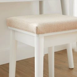 VASAGLE Schminktisch »RDT173W01«, Frisiertisch,Kosmetiktisch mit 10 Glühbirnen und gepolsterter Hocker, Massivholzbeinen -Vasagle Auslauf Geschäft 7c2bc610 2592 4912 94fa b08fbb62da7e