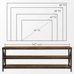 VASAGLE Lowboard »LTV100B01«, TV-Regal, TV-Schrank für Fernseher bis zu 65 Zoll, X-förmige Streben, Schuhregalev 17 VASAGLE Lowboard »LTV100B01«, TV-Regal, TV-Schrank für Fernseher bis zu 65 Zoll, X-förmige Streben, Schuhregalev -Vasagle Auslauf Geschäft 7de211a7 b8b7 4825 bf3d e221133b6c2c