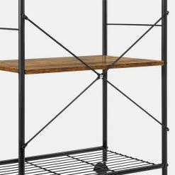 VASAGLE Servierwagen »KKS022B01«, Beistelltisch, Metallregal, Küchenhelfer, mit Rollen, 3 Ablagen, und 6 Haken, Vintage-Look -Vasagle Auslauf Geschäft 7e7c29a1 6d6f 456f 9457 26ecab6334e8