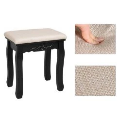 VASAGLE Schminktisch »RDT25WT/BK/K«, Frisiertisch, Kosmetiktisch, mit Spiegel ohne Rahmen, Polsterhocker, Massivholzbeinen Schwarz, Weiß-Natur, Weiß 49 VASAGLE Schminktisch »RDT25WT/BK/K«, Frisiertisch, Kosmetiktisch, mit Spiegel ohne Rahmen, Polsterhocker, Massivholzbeinen Schwarz, Weiß-Natur, Weiß -Vasagle Auslauf Geschäft 7f828c3a a52e 43d0 a2f8 3f3309395cf2