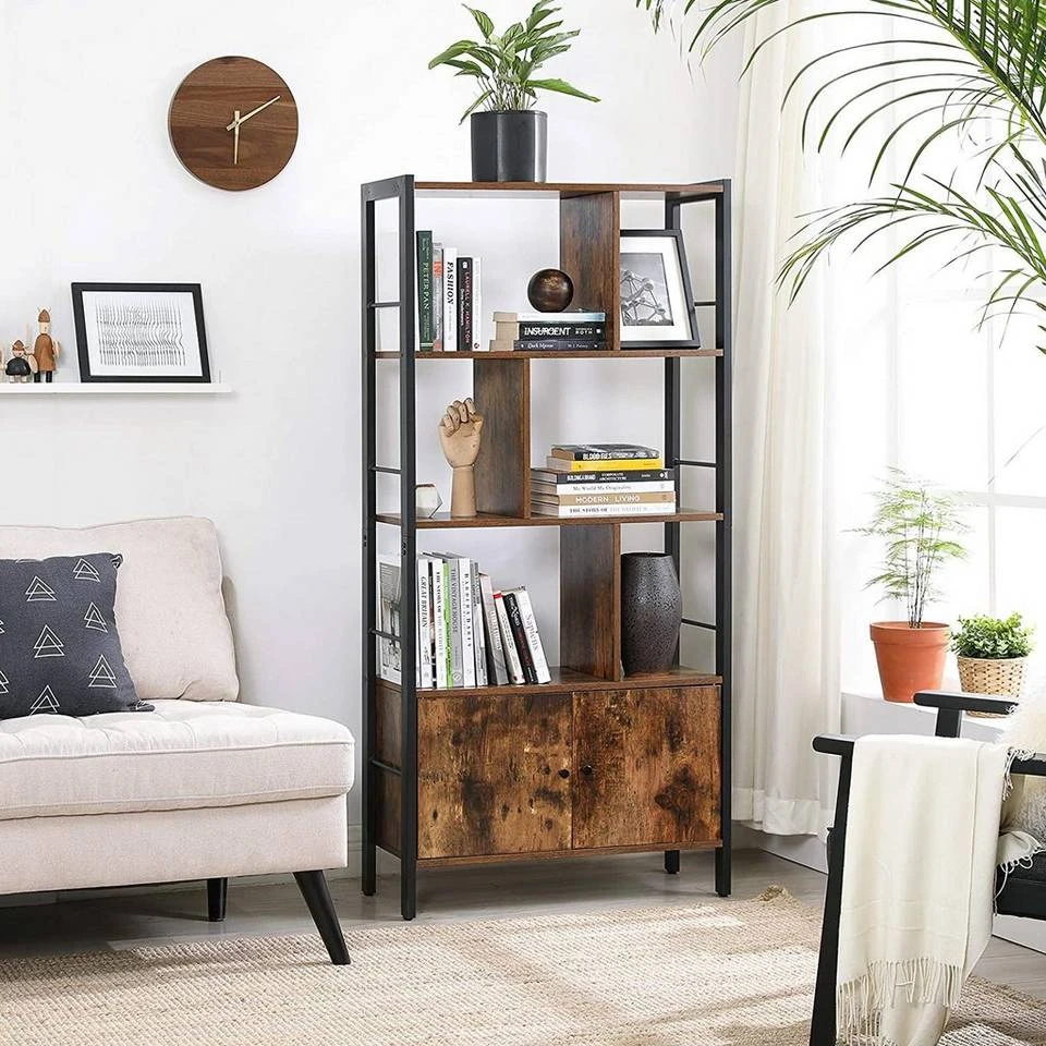 VASAGLE Bücherregal »LBC022B01«, Standregal mit 4 offenen Regalebenen, Küche, Büro, Stahlgestell, Industrie-Design, vintage 3 VASAGLE Bücherregal »LBC022B01«, Standregal mit 4 offenen Regalebenen, Küche, Büro, Stahlgestell, Industrie-Design, vintage
