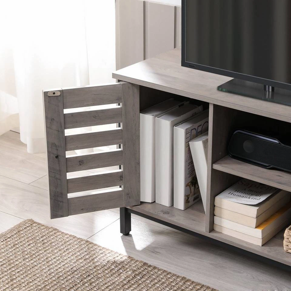 VASAGLE Lowboard »LTV43BX / MB«, TV-schrank, Fernsehtisch, mit 2 Schränken und 2 Regalebenen, 110 x 40 x 50 cm, Industrie-Design Greige-Schwarz, Vintage 12 VASAGLE Lowboard »LTV43BX / MB«, TV-schrank, Fernsehtisch, mit 2 Schränken und 2 Regalebenen, 110 x 40 x 50 cm, Industrie-Design Greige-Schwarz, Vintage – Bild 10