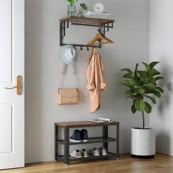 VASAGLE Schuhbank »LBS73 LBS74 LBS078«, Schuhregal mit Sitzfläche, Schuhablage, Flur, verschiedene Größen, vintage Grau -Vasagle Auslauf Geschäft 81169d31 dc6c 489c 9468 8377d15b3605