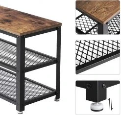 VASAGLE Schuhbank »LBS73 LBS74 LBS078«, Schuhregal mit Sitzfläche, Schuhablage, Flur, verschiedene Größen, vintage Grau -Vasagle Auslauf Geschäft 818092be 6fc1 44ee 9d09 024cefd4de27