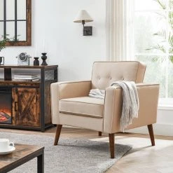 VASAGLE Relaxsessel »LAC003G01 LAC003M01«, Fernsehsessel, Loungesessel, mit Sitzkissen, für Wohnzimmer, Büro Beige, Grau -Vasagle Auslauf Geschäft 81a73442 97a5 4801 bdf8 178b005fcc6d