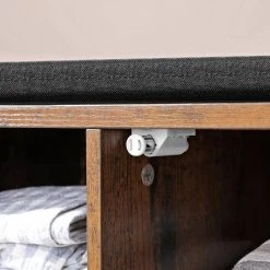 VASAGLE Schuhbank »LHS058X01«, Schrank, Schuhregal mit 9 offenen Fächern, mit Polsterung, rustikale Tür, vintage 19 VASAGLE Schuhbank »LHS058X01«, Schrank, Schuhregal mit 9 offenen Fächern, mit Polsterung, rustikale Tür, vintage -Vasagle Auslauf Geschäft 82250e7a 31ae 46c5 9e68 834a29a7018a