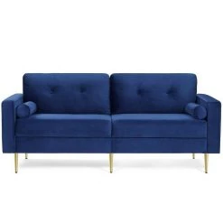 VASAGLE 3-Sitzer »LCS001«, Bezug aus Samt, Metallbeine, Klassisch bis modern, einfacher Aufbau, 183 x 78 x 88 cm Blau, Grau, Petrolfarben, Rosa -Vasagle Auslauf Geschäft 82a2bfda cb2d 418e 91ce bf7a458b605c