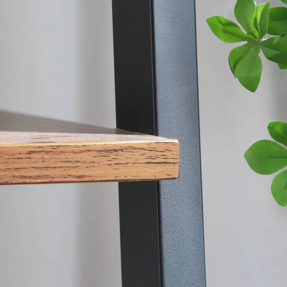 VASAGLE Eckregal »LLS35X LLS34X LLS034M01«, Standregal, Bücherregal, Leiterregal, Industrie-Design Greige-Schwarz, Vintage 8 VASAGLE Eckregal »LLS35X LLS34X LLS034M01«, Standregal, Bücherregal, Leiterregal, Industrie-Design Greige-Schwarz, Vintage – Bild 6