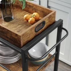 VASAGLE Servierwagen »LRC72X«, Küchenregal, Küchenwagen mit abnehmbarem Tablett, vintage -Vasagle Auslauf Geschäft 8383a69c 0cb3 46ba 8f9f eeebe1a6db0e