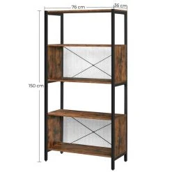 VASAGLE Bücherregal »LBC073B01«, Standregal, 5 Ebenen, Gitter-Rückwand, Wohnzimmer, Schlafzimmer, vintage -Vasagle Auslauf Geschäft 84135456 dfb5 4dce 8f8a c2e1e16b24a0