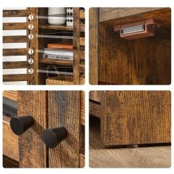 VASAGLE Kommode »LBF004X01«, Sideboard, Küchenschrank mit 2 Lamellentüren, freistehend, 100 x 35 x 75 cm, vintagebraun -Vasagle Auslauf Geschäft 84a04881 0c3d 40ce 9b4f 83a8bf141b2b