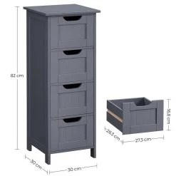 VASAGLE Badkommode »LHC40W LHC040G01«, Badezimmerschrank, Badschrank, weiß Grau, Weiß 37 VASAGLE Badkommode »LHC40W LHC040G01«, Badezimmerschrank, Badschrank, weiß Grau, Weiß -Vasagle Auslauf Geschäft 853fb4af 3690 447c 9a10 6e372fb25793