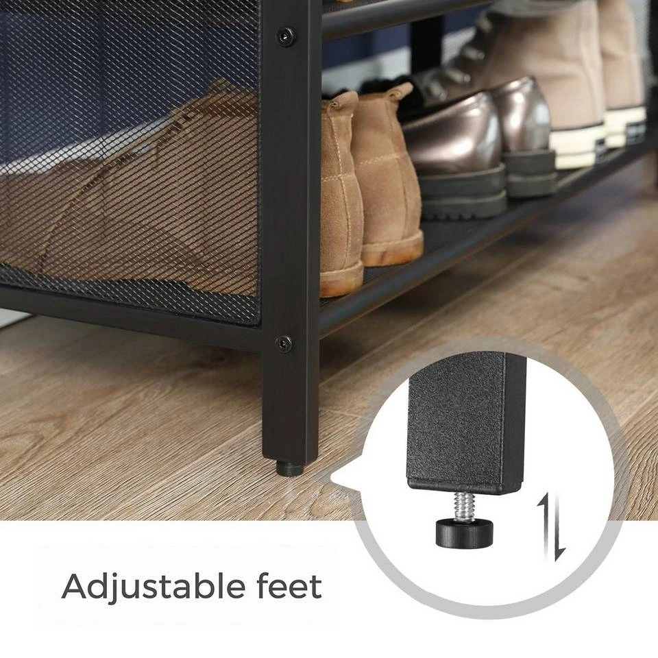 VASAGLE Schuhbank »LBS75X«, Schuhregal, schwarzes Kunstleder, 80 x 30 x 48 cm (L x B x H) 6 VASAGLE Schuhbank »LBS75X«, Schuhregal, schwarzes Kunstleder, 80 x 30 x 48 cm (L x B x H) – Bild 4