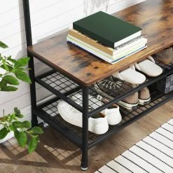 VASAGLE Garderobenständer »HSR47BX«, Kleiderständer mit Sitzbank, vintage 13 VASAGLE Garderobenständer »HSR47BX«, Kleiderständer mit Sitzbank, vintage -Vasagle Auslauf Geschäft 87f72d99 226e 4511 ac88 eadc50b1b875