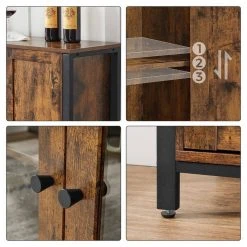 VASAGLE Sideboard »LSC096B01«, Küchenschrank, Aufbewahrungsschrank, mit 3 Türen, Breite 110 cm, für Wohnzimmer, Küche, Esszimmer, vintage -Vasagle Auslauf Geschäft 89a05ff9 6043 49b4 805e 1afcd371251a