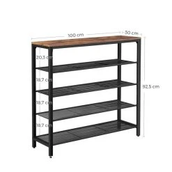 VASAGLE Schuhregal »LBS14 LBS15 LBS016«, Schuhablage mit Gitterebenen und großzügiger Oberfläche für Taschen, Metall, unterschiedliche Höhen, vintage Greige -Vasagle Auslauf Geschäft 89b970e1 3d96 4e42 b53e c4d4c4ce9344