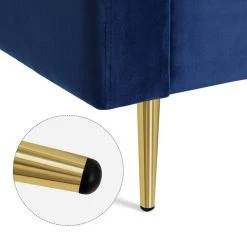 VASAGLE 3-Sitzer »LCS001«, Bezug aus Samt, Metallbeine, Klassisch bis modern, einfacher Aufbau, 183 x 78 x 88 cm Blau, Grau, Petrolfarben, Rosa -Vasagle Auslauf Geschäft 8cb94afe 0bdb 432e aed0 736b40305412