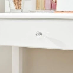 VASAGLE Schminktisch »RDT151W01«, Frisiertisch, Kosmetiktisch, mit 10 dimmbare Glühbirnen, gepolsterter Hocker -Vasagle Auslauf Geschäft 8d3b6a1a c0c0 459e 944f cd6f4e235e74