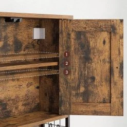 VASAGLE Hängeschrank »BBK123B01« Wandschrank mit 2 Türen, verstellbar, mit Haartrocknerhalter, Industrie-Design, vintage -Vasagle Auslauf Geschäft 8ed7e139 1d4d 4c63 b0b3 3ff23f54ef7e