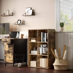 VASAGLE Raumteiler »LBC203 LBC24«, Würfelregal, Bücherschrank, freistehend, als Dekoration, Wohnzimmer, Schlafzimmer, Kinderzimmer Eiche Hell, Wei&szlig;, Vintage -Vasagle Auslauf Geschäft 90e47f1b da02 43a6 9124 0cfcb3b10cfd