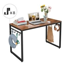 VASAGLE Schreibtisch »LWD59X LWD58X«, Computertisch, Bürotisch mit 8 Haken, Arbeitszimmer, einfacher Aufbau, Metall, vintage -Vasagle Auslauf Geschäft 91fbb5e9 3285 49d8 85a4 f107ddc4abb7