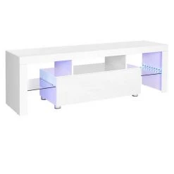 VASAGLE Lowboard »LTV14WT«, TV-Schrank, Fernsehschrank, TV-Regal, mit LED-Beleuchtung, für Fernseher bis 60 Zoll, 140 x 35 x 45 cm -Vasagle Auslauf Geschäft 92229123 e497 4fa8 918b 5a7bf9e0eb4b