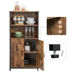 VASAGLE Highboard »LSC66«, Kommode, mit 2 offenen Regalfächern, Holzoptik, Hohe 125 cm, Wohnzimmer, Flur, Büro, vintage 17 VASAGLE Highboard »LSC66«, Kommode, mit 2 offenen Regalfächern, Holzoptik, Hohe 125 cm, Wohnzimmer, Flur, Büro, vintage -Vasagle Auslauf Geschäft 93892c2e af4d 4ca6 965a 96750e0507a4
