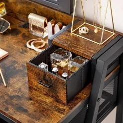 VASAGLE Schminktisch »RVT015B01«, Frisiertisch, Kosmetiktisch, mit Hocker und Spiegel, 10 LED-Glühbirnen, vintage 15 VASAGLE Schminktisch »RVT015B01«, Frisiertisch, Kosmetiktisch, mit Hocker und Spiegel, 10 LED-Glühbirnen, vintage -Vasagle Auslauf Geschäft 94a38a32 bcf5 4494 99e1 b12167d8159d