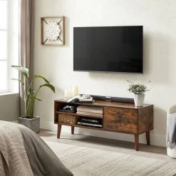 VASAGLE Lowboard »LTV09 LTV120«, Retro TV-Regal, Fernsehtisch, Fernsehschrank, 110/120 x 40 x 49 cm Greige, Vintage, Wei&szlig; -Vasagle Auslauf Geschäft 95497330 60de 45a5 b854 3ad2b4b34787