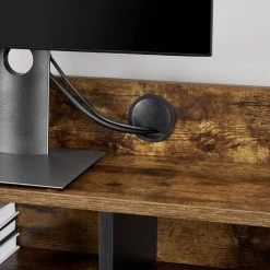 VASAGLE Computertisch »LWD066B01«, Schreibtisch mit Monitorständer, 3-stöckiger Rollwagen, Stahlrahmen, Industriestil, vintage -Vasagle Auslauf Geschäft 95b41445 0105 4cca 8262 888d41995171