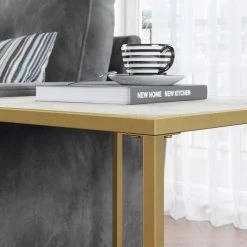 VASAGLE Beistelltisch »LGT030W01 LGT030A01«, Couchtisch mit 2 Ebenen, aus Hartglas, Gold-Transparent -Vasagle Auslauf Geschäft 96d6fa2b fcb4 496f a98c 6dde6782b4e5