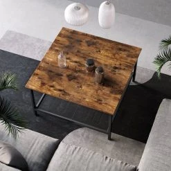 VASAGLE Couchtisch »LCT065B01«, Kaffeetisch, aus Stahl, mit Gitterablage, vintage -Vasagle Auslauf Geschäft 97924baa 7776 4507 ac70 22ddca941615