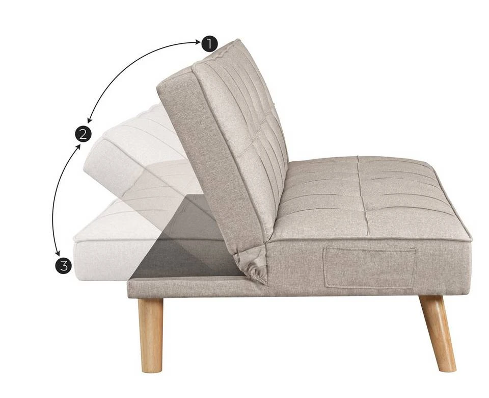 VASAGLE Schlafsofa »LCS701«, Schlafcouch, Bettsofa, 175 x 83 x 76 cm, Ausklappsofa, Wohnheim, grau Beige 15 VASAGLE Schlafsofa »LCS701«, Schlafcouch, Bettsofa, 175 x 83 x 76 cm, Ausklappsofa, Wohnheim, grau Beige – Bild 14