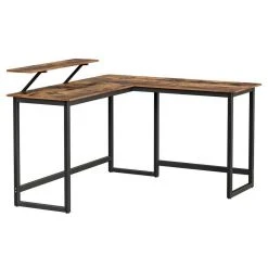 VASAGLE Eckschreibtisch »LWD56 LWD056«, Eckschreibtisch, L-förmiger Computertisch, beweglichem Monitoraufsatz, Büro, Gaming, Metall Grau, Schwarz, Vintage -Vasagle Auslauf Geschäft 9bd92c0a eb45 43d3 8869 d69fd9a8eda9