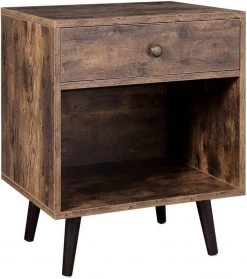 VASAGLE Nachttisch »LET71BX«, Nachttisch, Kleiner Beistelltisch, Beine aus Kiefernholz, vintage -Vasagle Auslauf Geschäft 9d13a125 9cc4 49cf b1ea 7a3150912942