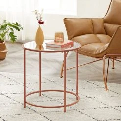 VASAGLE Beistelltisch »LGT20G/020B01«, Beistelltisch rund, kleiner Couchtisch, Glastisch mit Metallgestell, Nachttisch, Sofatisch Gold, Roségold, Schwarz 43 VASAGLE Beistelltisch »LGT20G/020B01«, Beistelltisch rund, kleiner Couchtisch, Glastisch mit Metallgestell, Nachttisch, Sofatisch Gold, Roségold, Schwarz -Vasagle Auslauf Geschäft 9de572f3 3d7d 4e25 a9e4 8473fbf119b2