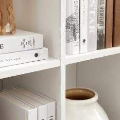 VASAGLE Raumteiler »LBC203 LBC24«, Würfelregal, Bücherschrank, freistehend, als Dekoration, Wohnzimmer, Schlafzimmer, Kinderzimmer Eiche Hell, Wei&szlig;, Vintage -Vasagle Auslauf Geschäft 9f4783f2 2639 4ae6 939a ff385dc0aac1