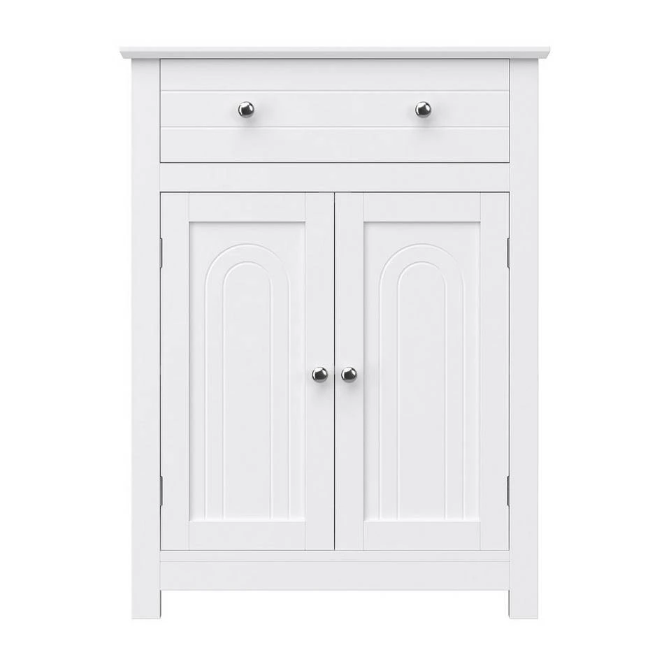 VASAGLE Badkommode »BBC61«, Badezimmerschrank, mit Schublade und verstellbarem Zwischenfach, Landhausstil, 60 x 30 x 80 cm, weiß 11 VASAGLE Badkommode »BBC61«, Badezimmerschrank, mit Schublade und verstellbarem Zwischenfach, Landhausstil, 60 x 30 x 80 cm, weiß – Bild 9