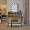 VASAGLE Schminktisch »RVT014A10 RVT014B01«, Frisiertisch, Kosmetiktisch mit Hocker, 10 LED-Glühbirnen, einstellbare Helligkeit Vintagebraun-Schwarz, Weiß-gold 1 VASAGLE Schminktisch »RVT014A10 RVT014B01«, Frisiertisch, Kosmetiktisch mit Hocker, 10 LED-Glühbirnen, einstellbare Helligkeit Vintagebraun-Schwarz, Weiß-gold -Vasagle Auslauf Geschäft a3610fac 6aa0 4a90 8d99 888bc4963a22