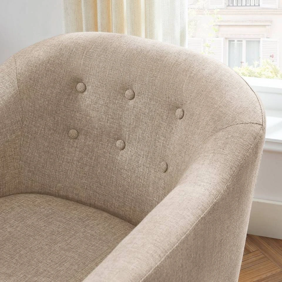 VASAGLE Relaxliege »LAC005G01 LAC005M01«, Loungesessel, mit Sitzkissen, Beine aus Massivholz, modern, für Wohnzimmer, Büro Beige, Grau 14 VASAGLE Relaxliege »LAC005G01 LAC005M01«, Loungesessel, mit Sitzkissen, Beine aus Massivholz, modern, für Wohnzimmer, Büro Beige, Grau – Bild 13